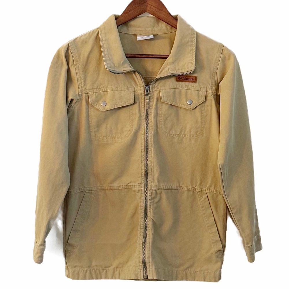 Columbia Khaki Utility Jacket Girls Size M (10/12)